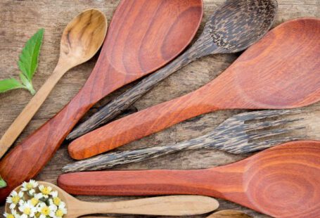 Kitchen Tools - Top View of Wooden Spoons
