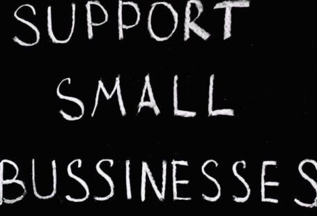 Businesses - Support Small Businesses Lettering Text on Black Background